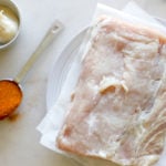 Seasoning a pork loin with 2 tablespoons of spices prior to cooking in the Instant pot