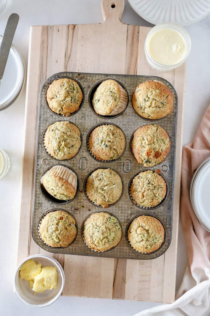Step 8 - leave the muffins in the pan for several minutes before removing and placing on wire cooling rack.